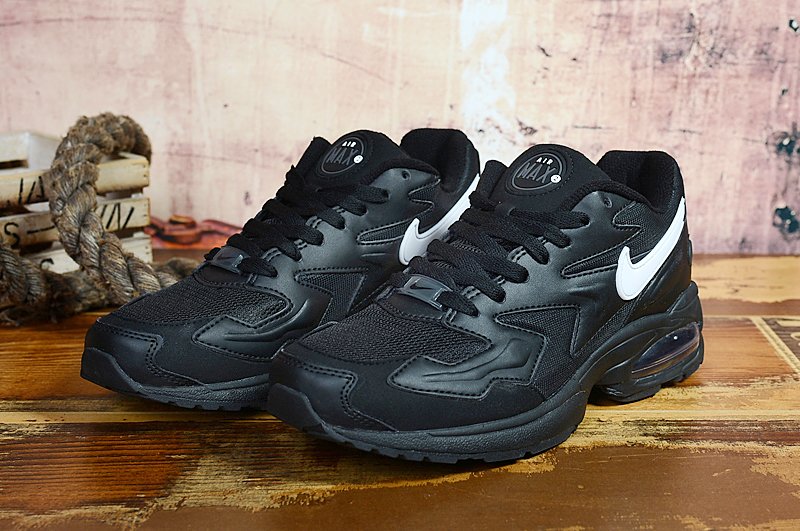 Men Air Max 2 Light1 Black White Swoosh Running Shoes